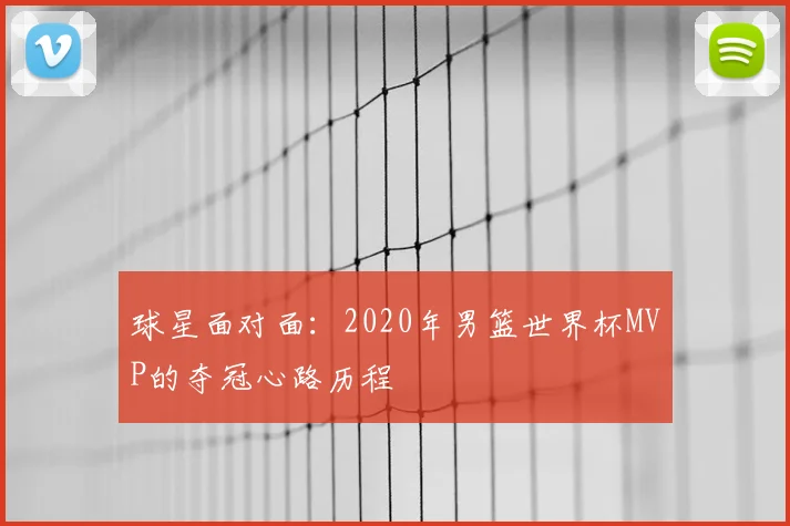 球星面对面：2020年男篮世界杯MVP的夺冠心路历程